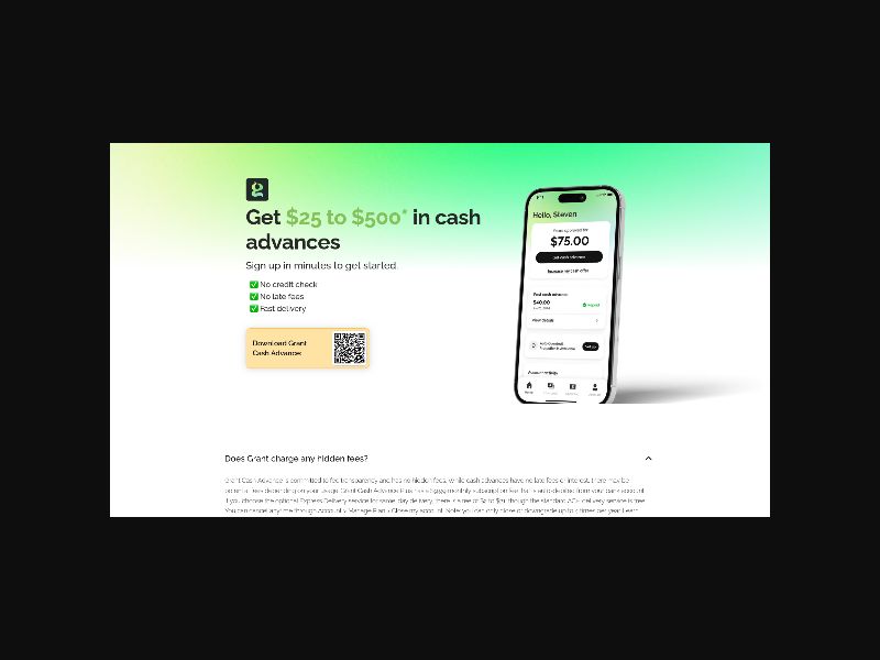 Grant Cash Advance - Financial Services - CPA (US) {Mobile Only}