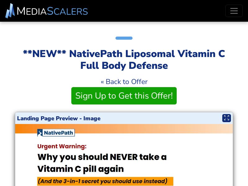 NativePath Liposomal Vitamin C Full Body Defense {+Alt-Landers} [US]