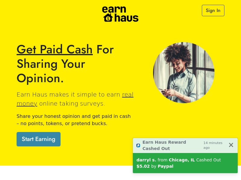 Earn Haus Survey Panel - Incent [US]
