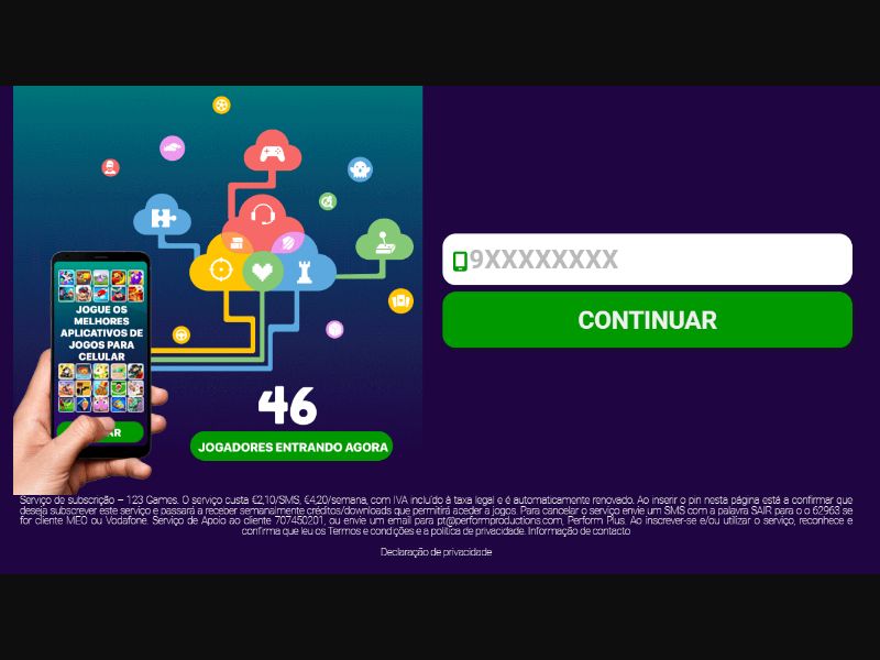 [MOB] 123gamez - Cloud Games Counter /PT [VODA, MEO] PIN