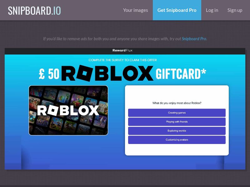 RewardFlux - Roblox £50 UK - SOI *THE LEAD WOLVES EXCLUSIVE*