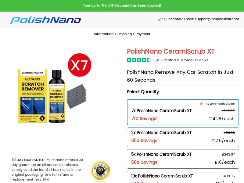 ! NEW OFFER - PolishNano CeramiScrub [UK] (Social,Banner,Native,Push,SEO,Search,Brand Bidding) - CPA