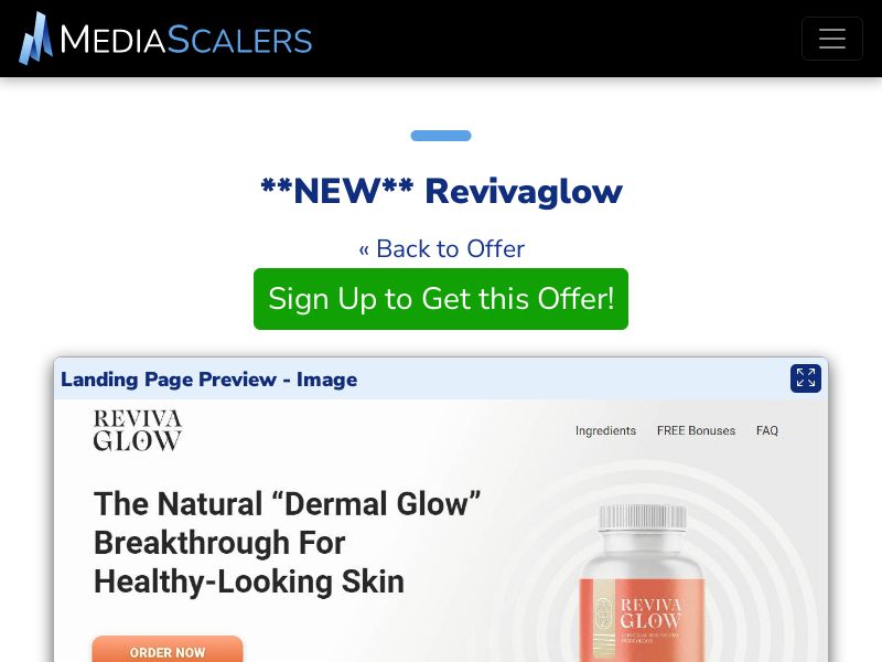 Revivaglow {+VSL, TSL, DTC} [US, CA, AU, UK, NZ, IE]