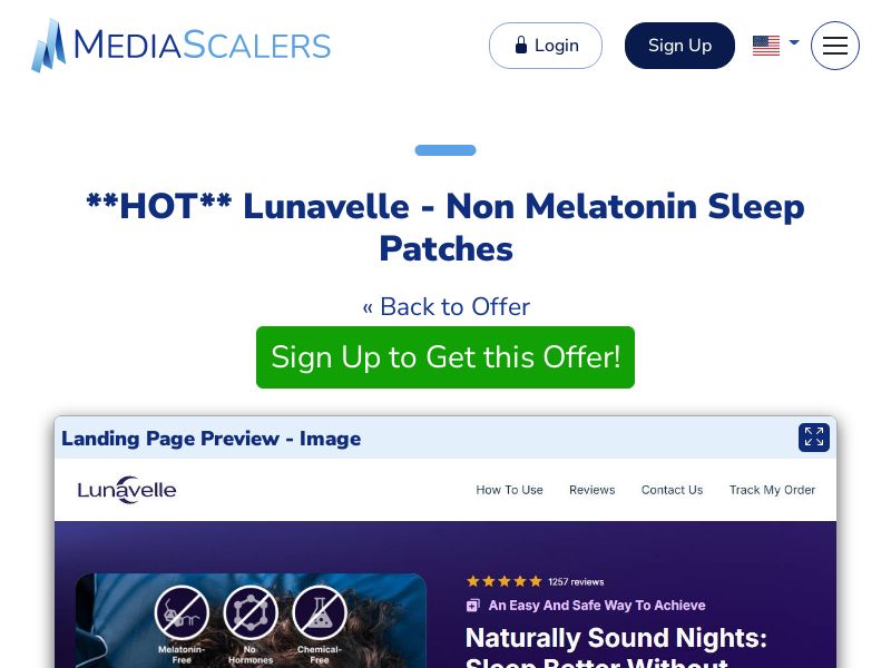 Lunavelle - Non Melatonin Sleep Patches {+Advertorial, DTC, Alt-Landers} (Event Tracking) [US, DE, CA, AU, UK, FR, IL, +232 More]