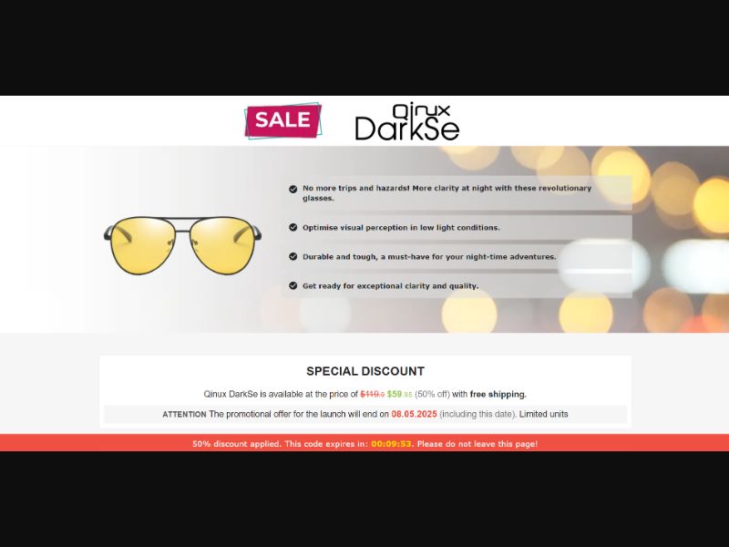 [WEB+MOB] Qinux DarkSe – Night Vision Goggles /International (112 GEOs) CPS *FB/TT/Google/Taboola Pixel* [Approval Required]