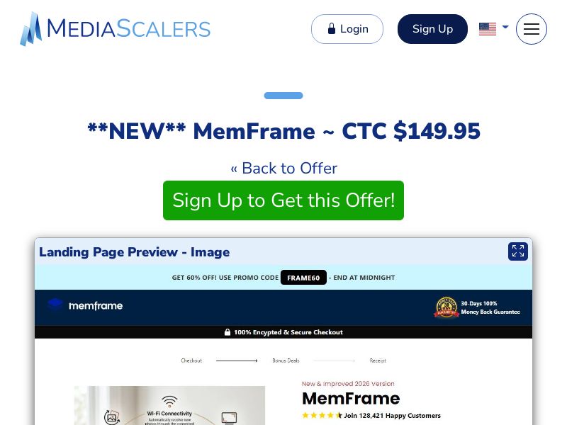 MemFrame ~ CTC $149.95 {+DTC, Alt-Landers} (Event Tracking) [US]