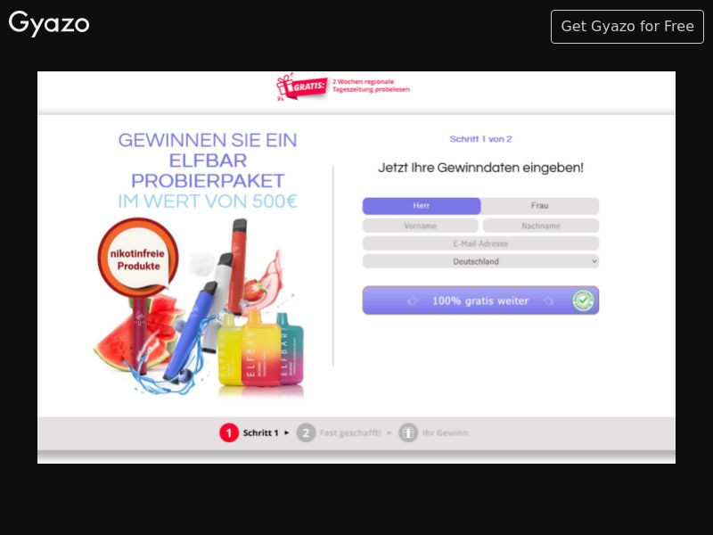 ELFBAR Testpackage 500€ (DE)