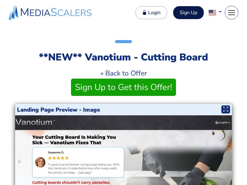 Vanotium - Cutting Board (Event Tracking) [US, DE, CA, AU, GB, FR, NZ, +15 More]