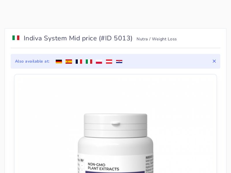 Indiva System Mid price