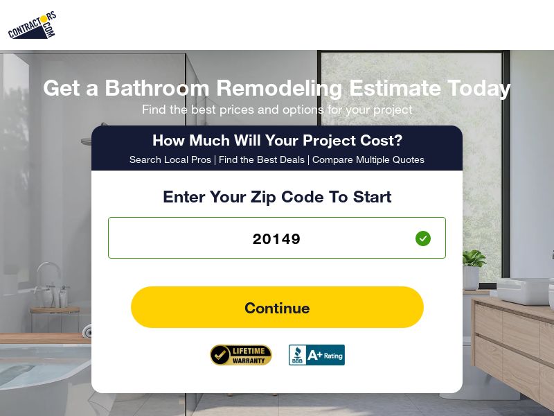 MyContractor.com - Bathroom Remodel - US - Zip Targeted (Proof Needed)
