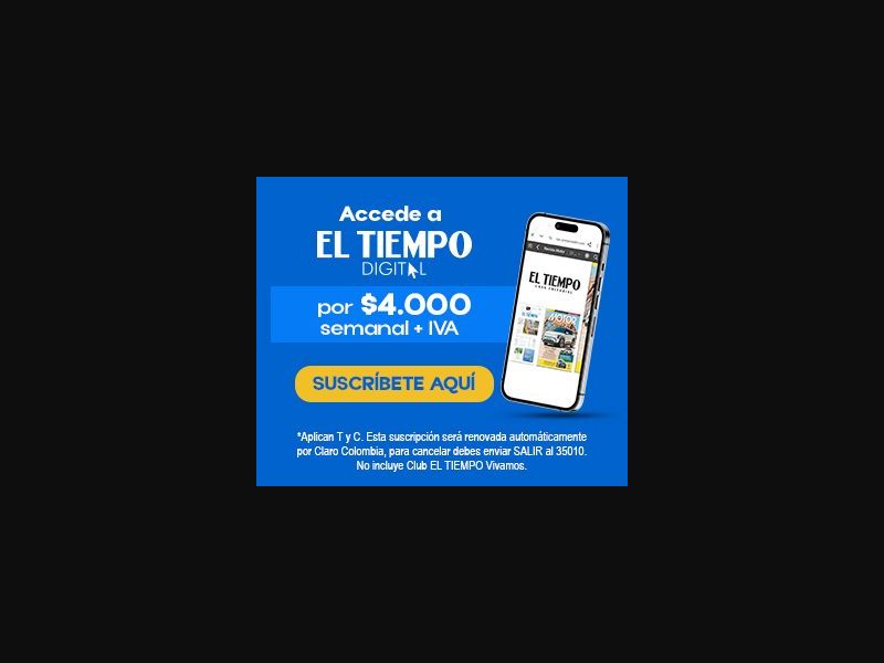 37437 - CO - [MOB] - El tiempo - Claro - 2 click