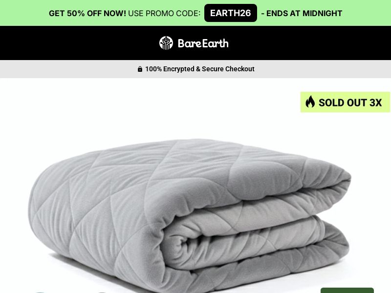 BareEarth Weighted Blanket SS - US