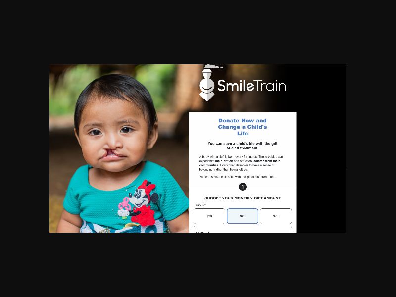 Smile Train - Charity Donation - CPA (US)