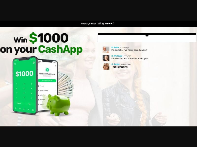 37079 - US - [WEB+MOB] - Win 1000 CashApp Gift Card (yousweeps) - CPL SOI 