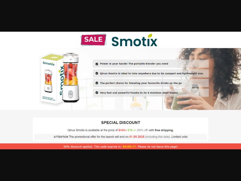[WEB+MOB] Qinux Smotix – Portable Blender /International (112 GEOs) CPS *FB/TT/Google/Taboola Pixel* [Approval Required]