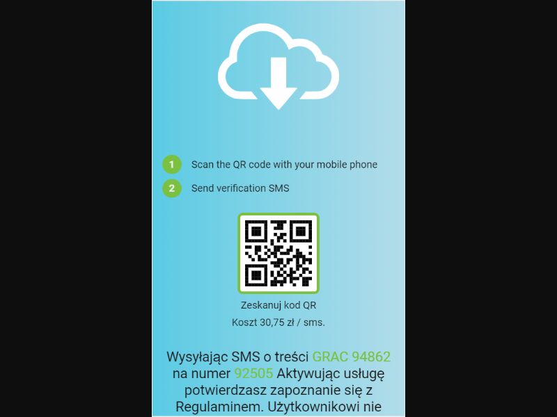 [MOB] G4U Download Now Cloud (new) - One-off /PL [Orange, Play, Plus, T-Mobile] Click2Sms