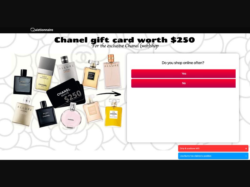 NZ - Quiztionnaire - Chanel - (CPL)