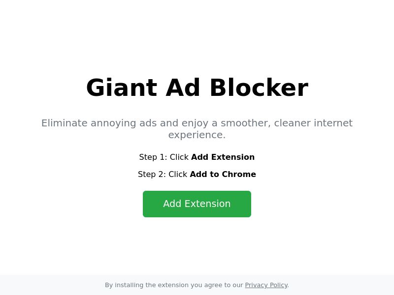 Giant Ad Blocker - Chrome Browser Extension - CPI (WW) [Contextual]