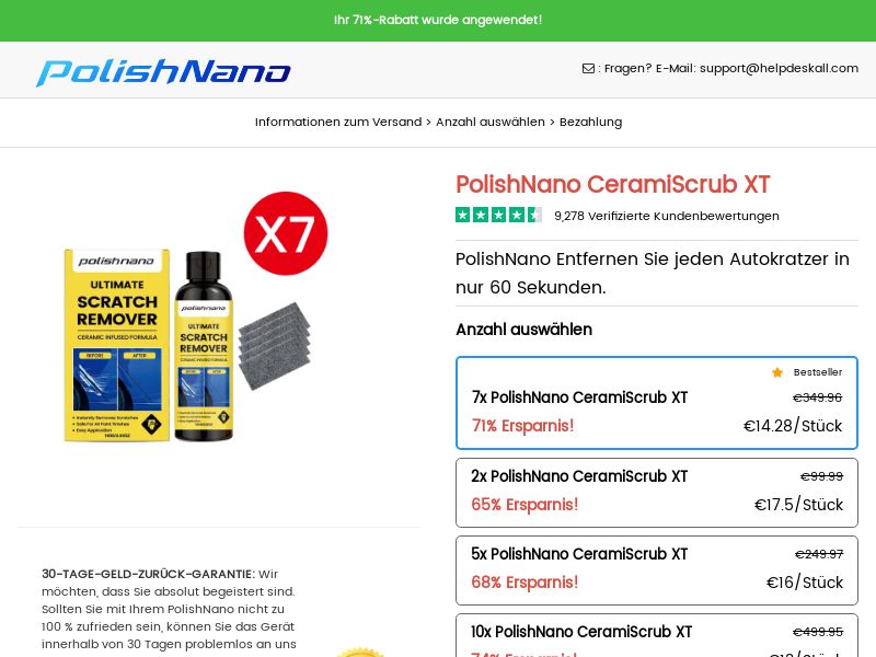 ! NEW OFFER - PolishNano CeramiScrub [DE] (Social,Banner,Native,Push,SEO,Search,Brand Bidding) - CPA