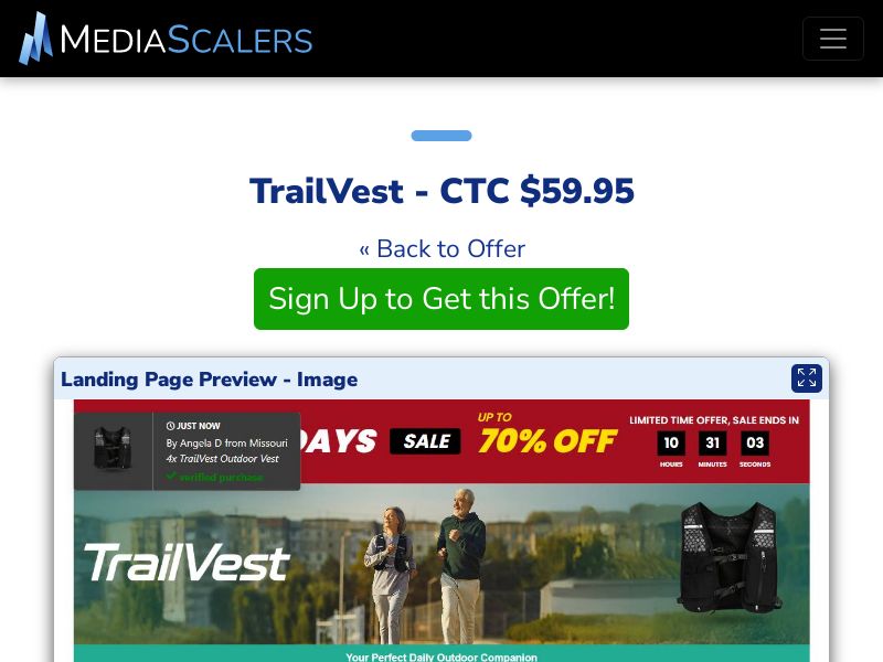 TrailVest - CTC $59.95 {+DTC, Alt-Landers} (Event Tracking) [US]