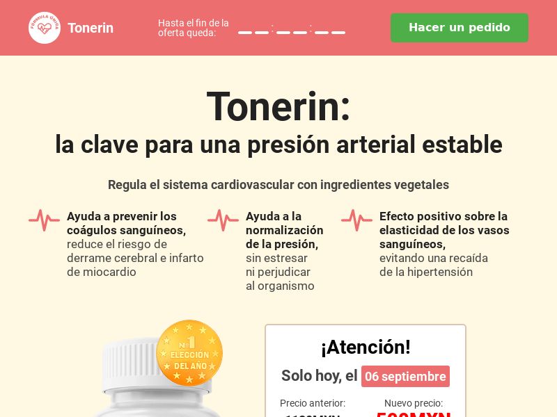 Tonerin (590) MX - PRESSURE STABILIZING PRODUCT HOLD