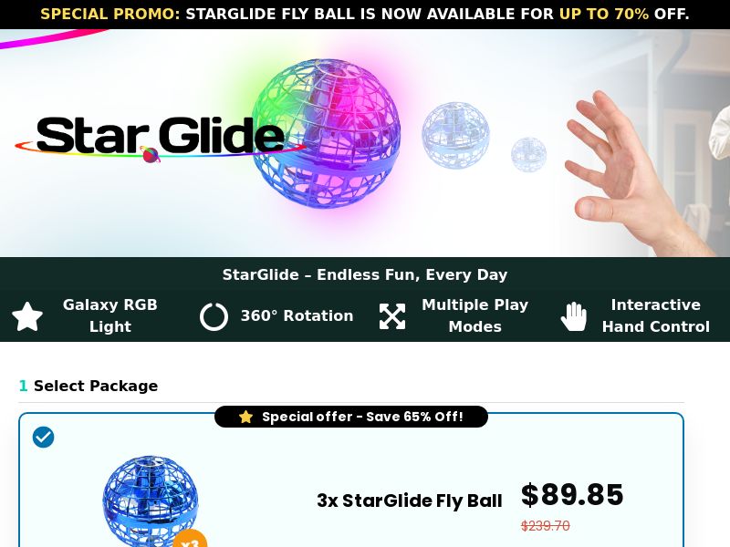 StarGlide Fly Ball - DTC [MULTI-GEO] (Social,Banner,Native,Push,SEO,Search,Brand Bidding) - CPA 