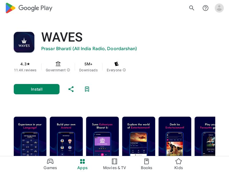 Waves OTT Android Mobile CPR - India