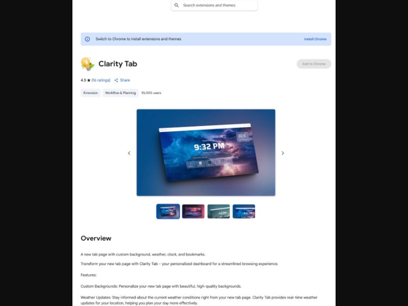 [WEB] Clarity Tab Extension /International (WW) CPI