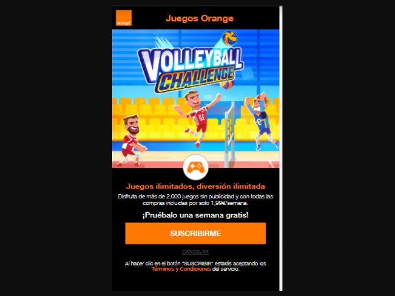 [MOB] Volleyball Challenge /ES [Orange] - 2 click