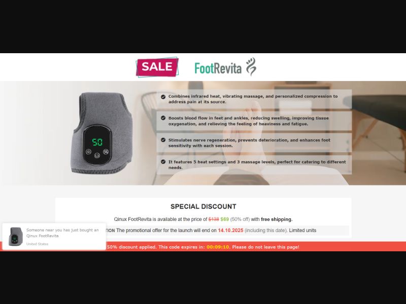 [WEB+MOB] Qinux FootRevita – Foot Massager /International (112 GEOs) CPS *FB/TT/Google/Taboola Pixel* [Approval Required]