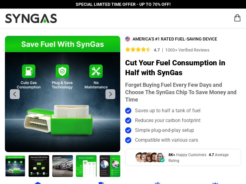 SynGas OBD Fuel Saver SS - US/INTL