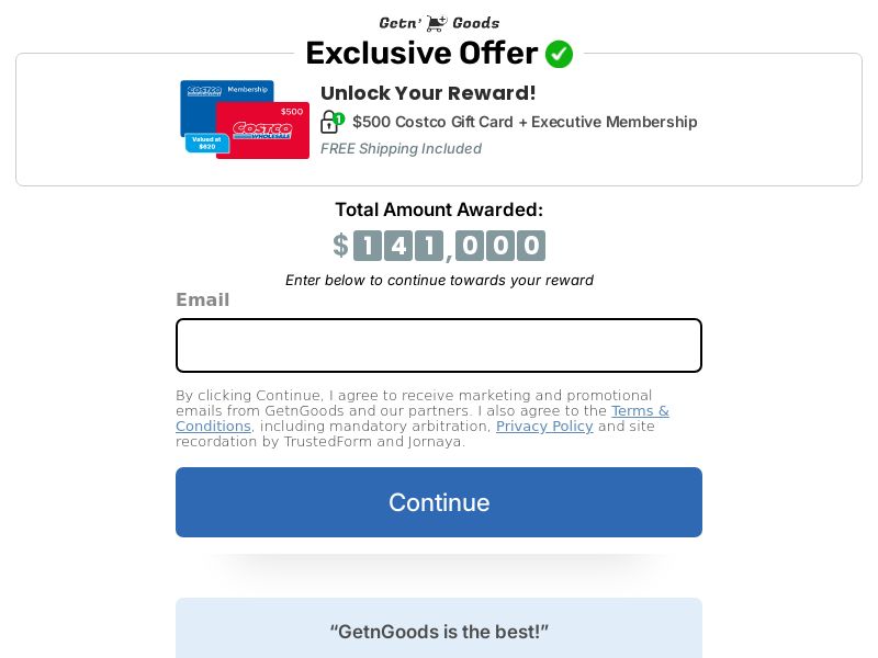 500 Costco + Membership Rewards - US
