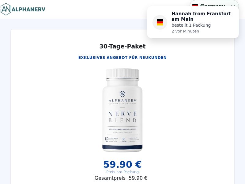 Alphanerv Nerve Support V2 - DTC [Multi-GEO] (Social,Banner,Native,Push,SEO,Search) - CPA {No BrandBidding}