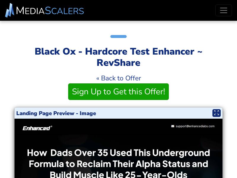 Black Ox - Hardcore Test Enhancer ~ RevShare [US]