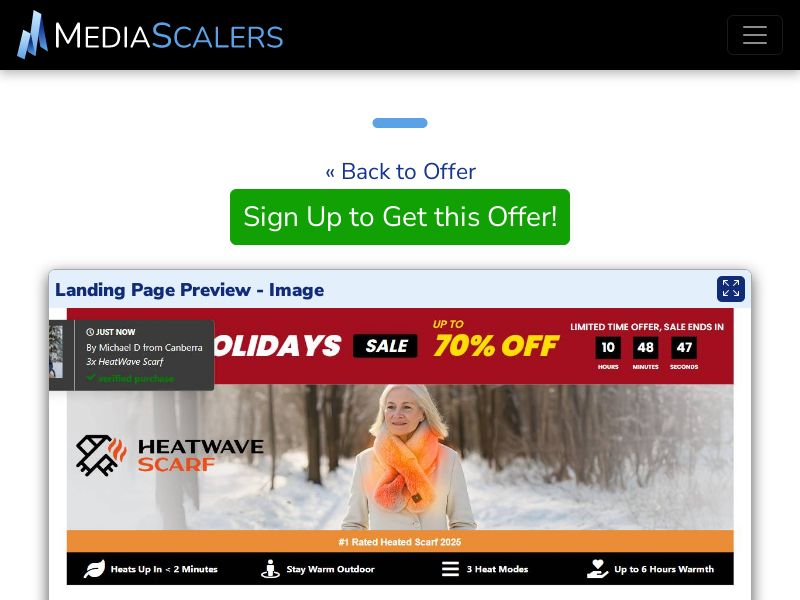 HeatWave Scarf - CTC A$94.95 {+DTC, Alt-Landers} (Event Tracking) [AU]