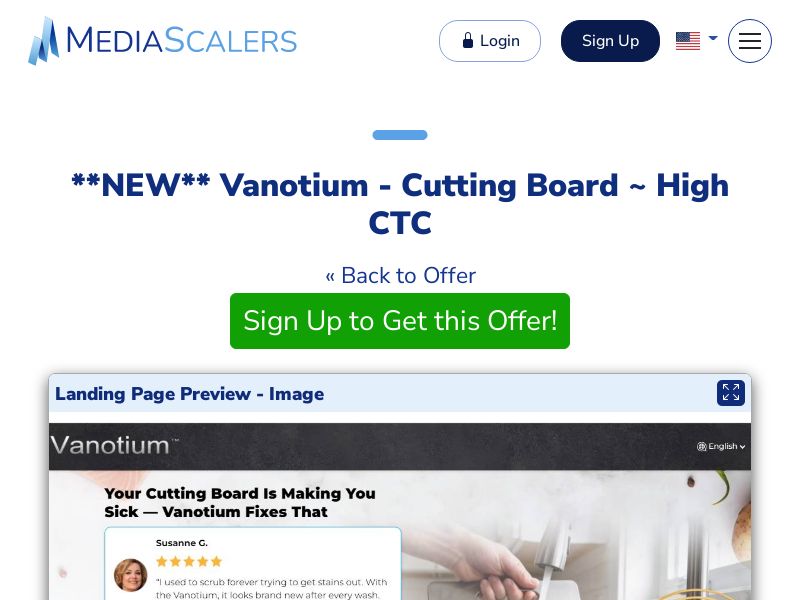 Vanotium - Cutting Board ~ High CTC (Event Tracking) [US, DE, CA, AU, UK, FR, NZ, +15 More]