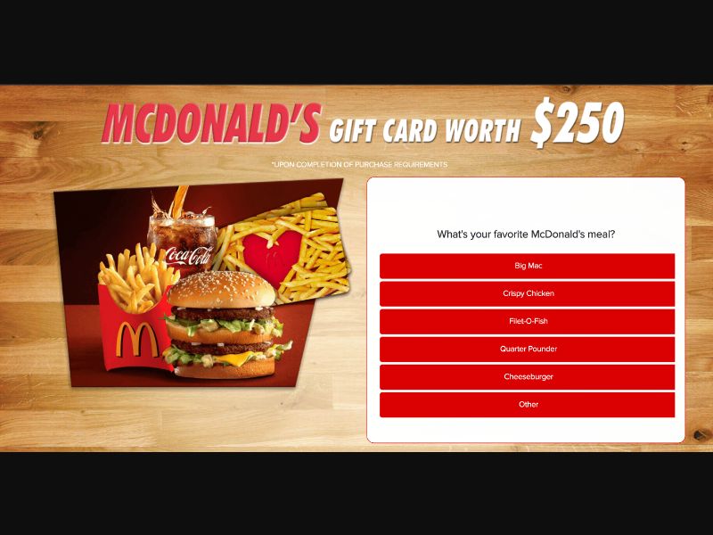 AU - RewardFlux - McDonalds Giftcard - (CPL)