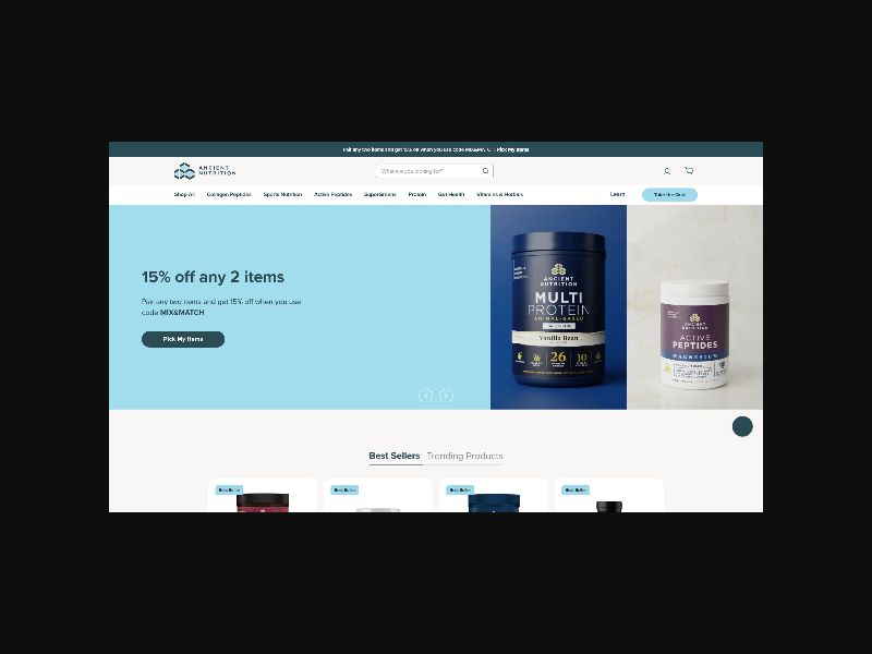 Ancient Nutrition - Organic Dietary Supplements - CPS (US)