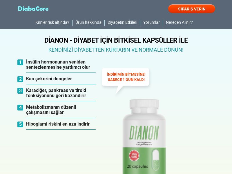 Dianon [Turkish lang] DE - SUGAR CONTROL SUPPLEMENT