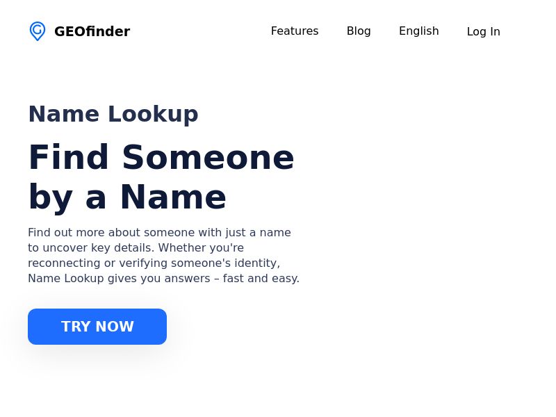 [CPA] Geofinder 1 day Trial: Reverse Name Lookup