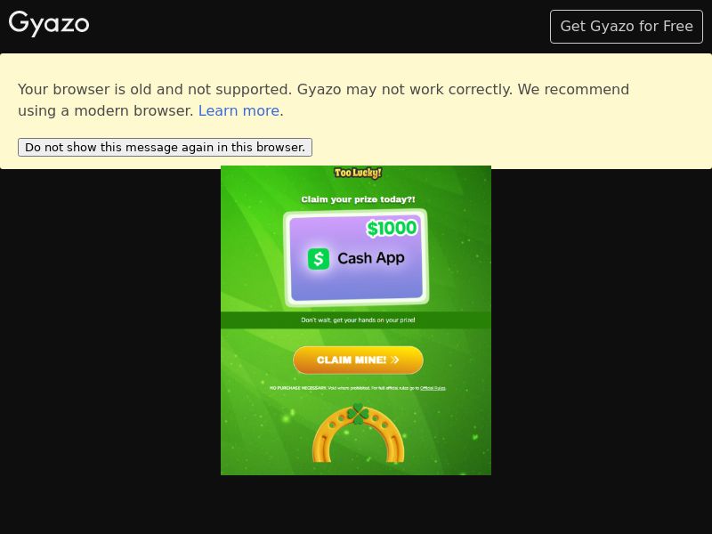 TooLucky $1000 CashApp SOI [US]