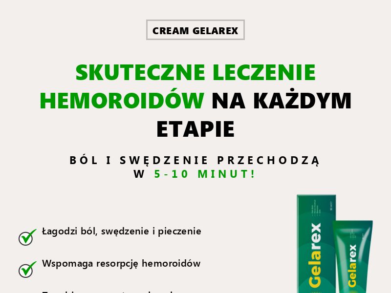 Gelarex PL - hemorrhoids treatment