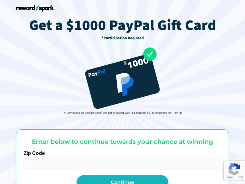 RewardSpark $1000 Paypal - CPL | US
