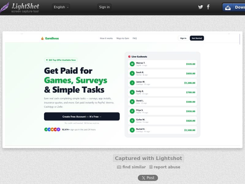 Earnlivox - CPL - (US) SOI