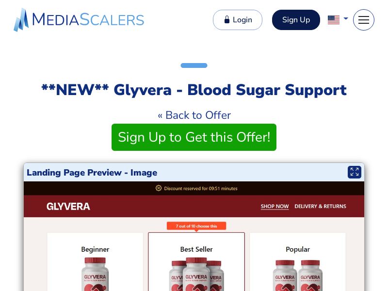 Glyvera - Blood Sugar Support {+DTC, Quiz} (Event Tracking) [DE, FR, AT, CH, IT, SE, DK, +7 More]