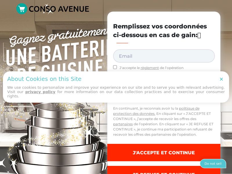 Conso Avuenue - Tefal cuisine FR - SOI *PREFILL*