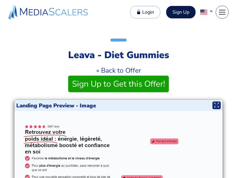Leava - Diet Gummies {+DTC, Quiz, Alt-Landers} (Event Tracking) [FR, BE]