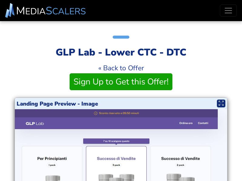 GLP Lab - Lower CTC - DTC (Event Tracking) [IT]