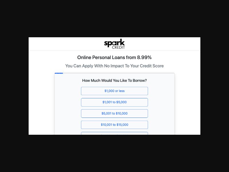 Spark Credit - Personal Loans - RevShare (CA)