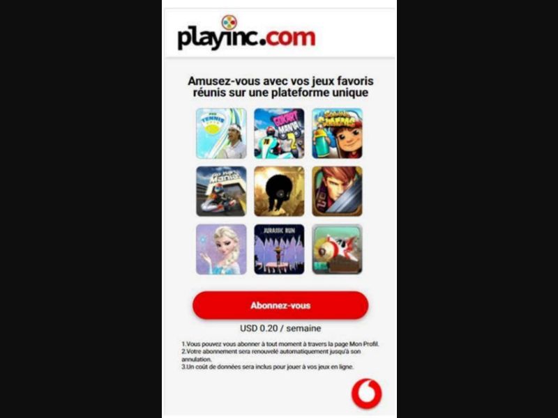 [MOB] Playinc Daily /CD [Vodacom] - 1 Click